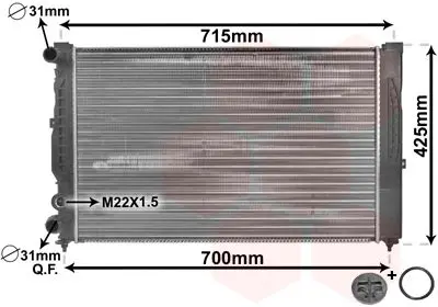 Handler.Part Radiator, engine cooling VAN WEZEL 03002108 1