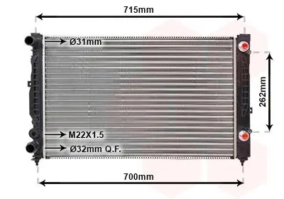 Handler.Part Radiator, engine cooling VAN WEZEL 03002109 1