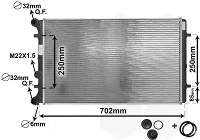 Handler.Part Radiator, engine cooling VAN WEZEL 03002129 1