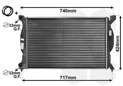 Handler.Part Radiator, engine cooling VAN WEZEL 03002201 1