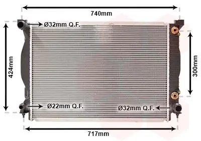 Handler.Part Radiator, engine cooling VAN WEZEL 03002205 1