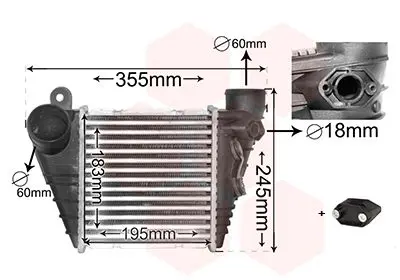 Handler.Part Intercooler, charger VAN WEZEL 03004185 1