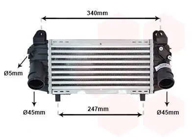 Handler.Part Intercooler, charger VAN WEZEL 03004192 1