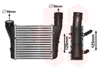 Handler.Part Intercooler, charger VAN WEZEL 03004221 1