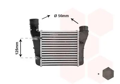 Handler.Part Intercooler, charger VAN WEZEL 03004333 1