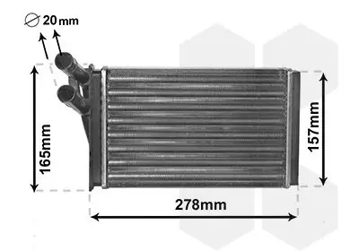 Handler.Part Heat exchanger, interior heating VAN WEZEL 03006097 1