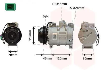 Handler.Part Compressor, air conditioning VAN WEZEL 0300K015 1