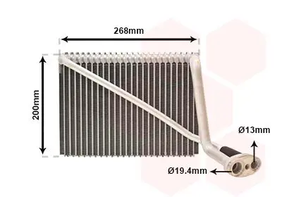 Handler.Part Evaporator, air conditioning VAN WEZEL 0300V148 1