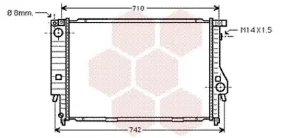 Handler.Part Radiator, engine cooling VAN WEZEL 06002138 1