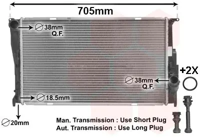 Handler.Part Radiator, engine cooling VAN WEZEL 06002293 1