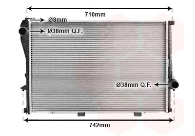 Handler.Part Radiator, engine cooling VAN WEZEL 06002301 1