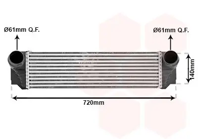 Handler.Part Intercooler, charger VAN WEZEL 06004376 1