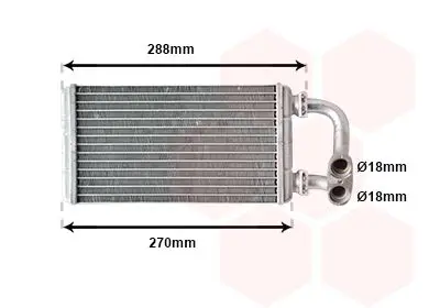 Handler.Part Heat exchanger, interior heating VAN WEZEL 06006173 1