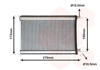 Handler.Part Heat exchanger, interior heating VAN WEZEL 06006344 1