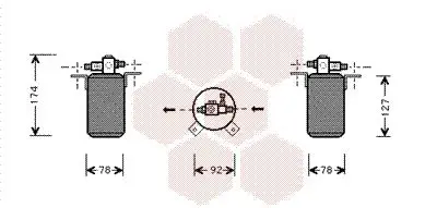 Handler.Part Dryer, air conditioning VAN WEZEL 0600D021 1