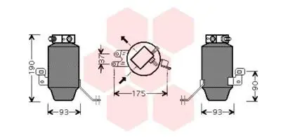 Handler.Part Dryer, air conditioning VAN WEZEL 0600D299 1