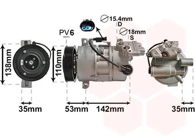 Handler.Part Compressor, air conditioning VAN WEZEL 0600K393 1