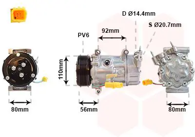 Handler.Part Compressor, air conditioning VAN WEZEL 0600K416 1