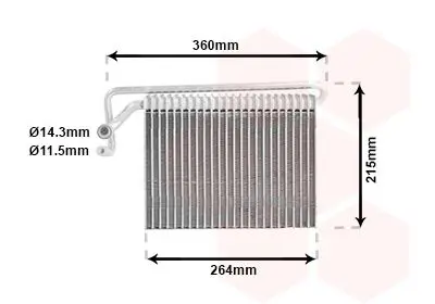 Handler.Part Evaporator, air conditioning VAN WEZEL 0600V024 1