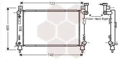 Handler.Part Radiator, engine cooling VAN WEZEL 07002027 1