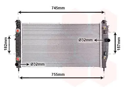 Handler.Part Radiator, engine cooling VAN WEZEL 07002054 1