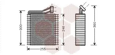 Handler.Part Evaporator, air conditioning VAN WEZEL 0700V040 1