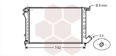 Handler.Part Radiator, engine cooling VAN WEZEL 09002195 1