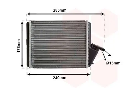 Handler.Part Heat exchanger, interior heating VAN WEZEL 09006031 1