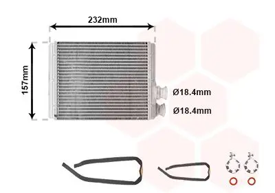 Handler.Part Heat exchanger, interior heating VAN WEZEL 09006286 1