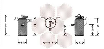 Handler.Part Dryer, air conditioning VAN WEZEL 0900D014 1