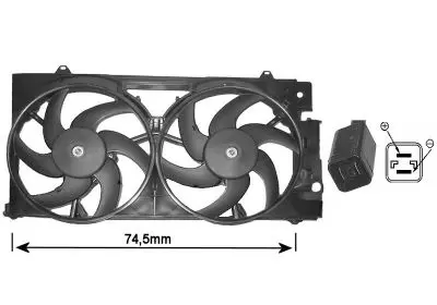 Handler.Part Fan, radiator VAN WEZEL 0903749 1