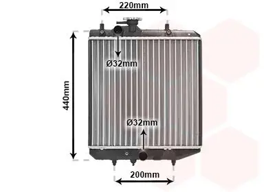 Handler.Part Radiator, engine cooling VAN WEZEL 11002024 1