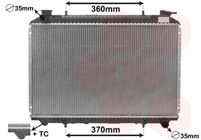 Handler.Part Radiator, engine cooling VAN WEZEL 13002155 1