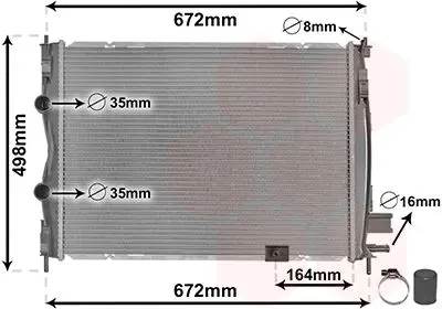 Handler.Part Radiator, engine cooling VAN WEZEL 13012708 1