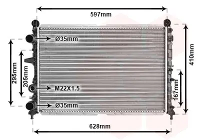 Handler.Part Radiator, engine cooling VAN WEZEL 17002095 1