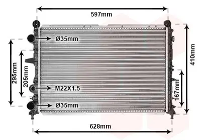 Handler.Part Radiator, engine cooling VAN WEZEL 17002096 1