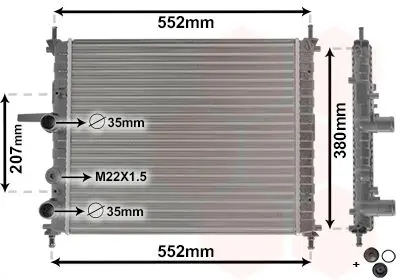 Handler.Part Radiator, engine cooling VAN WEZEL 17002182 1