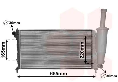 Handler.Part Radiator, engine cooling VAN WEZEL 17002218 1