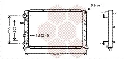 Handler.Part Radiator, engine cooling VAN WEZEL 17002236 1