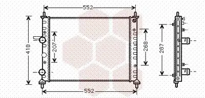 Handler.Part Radiator, engine cooling VAN WEZEL 17002249 1