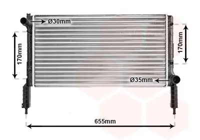 Handler.Part Radiator, engine cooling VAN WEZEL 17002263 1