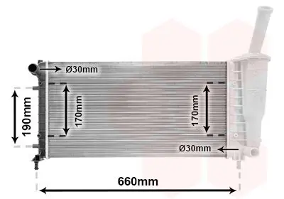 Handler.Part Radiator, engine cooling VAN WEZEL 17002290 1