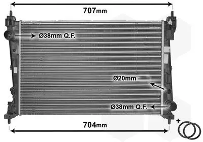 Handler.Part Radiator, engine cooling VAN WEZEL 17002312 1