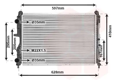 Handler.Part Radiator, engine cooling VAN WEZEL 17002322 1