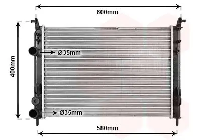 Handler.Part Radiator, engine cooling VAN WEZEL 17002336 1