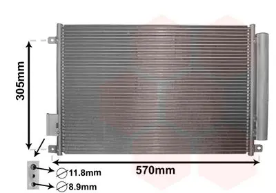 Handler.Part Condenser, air conditioning VAN WEZEL 17005347 1