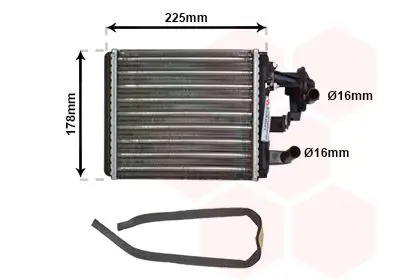 Handler.Part Heat exchanger, interior heating VAN WEZEL 17006102 1