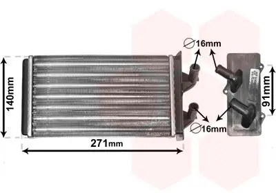 Handler.Part Heat exchanger, interior heating VAN WEZEL 17006186 1