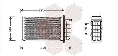 Handler.Part Heat exchanger, interior heating VAN WEZEL 17006191 1