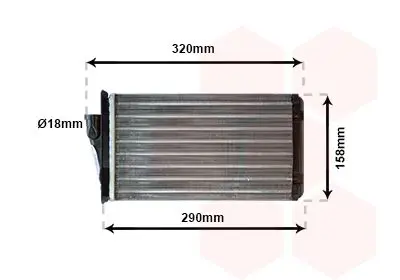 Handler.Part Heat exchanger, interior heating VAN WEZEL 17006266 1